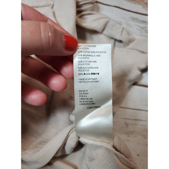 Free People Womens Medium Top ON MY MIND V-NECK oversized Tunic Long Sleeve - Picture 7 of 12